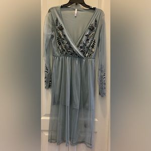 Mini/Midi mesh floral dress